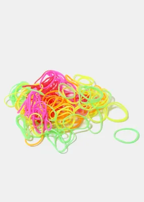 250-Piece Neon Hair Elastics