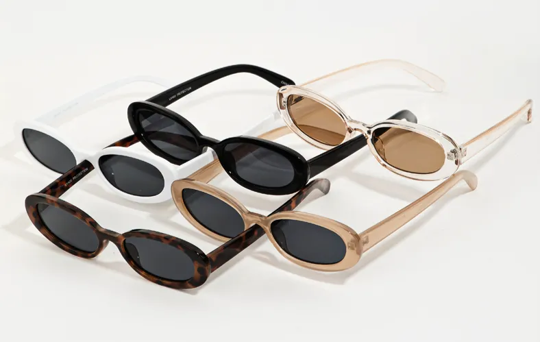 Acetate Oval Frame Sunglasses