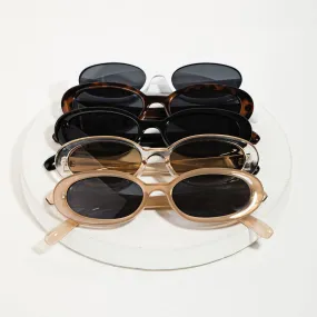 Acetate Oval Frame Sunglasses