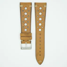 Alder Tan Vintage Racing Leather Watch Strap