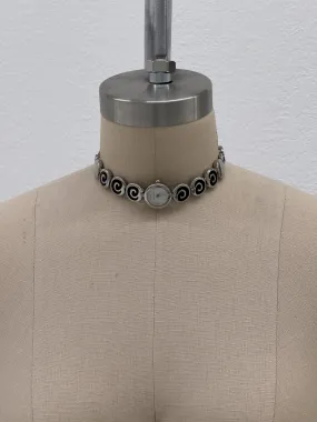 ANTIQUE SILVER SWIRL WATCH  | REWORK NECKLACE