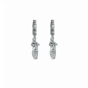 Aphrodite Drop Earrings Small - Silver