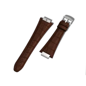 Apple Watch Strap Silver Brown ML - Leather