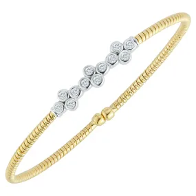 Bezel Bubble Diamond Bangle