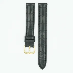 Black Genuine Matte Alligator Watch Strap