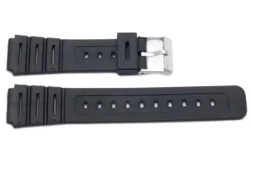 Black Rubber Casio Style 18mm Watch Strap