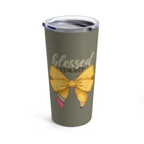 Blessed Teacher Bow Tumbler 20oz