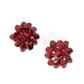 Bow Earring - Red