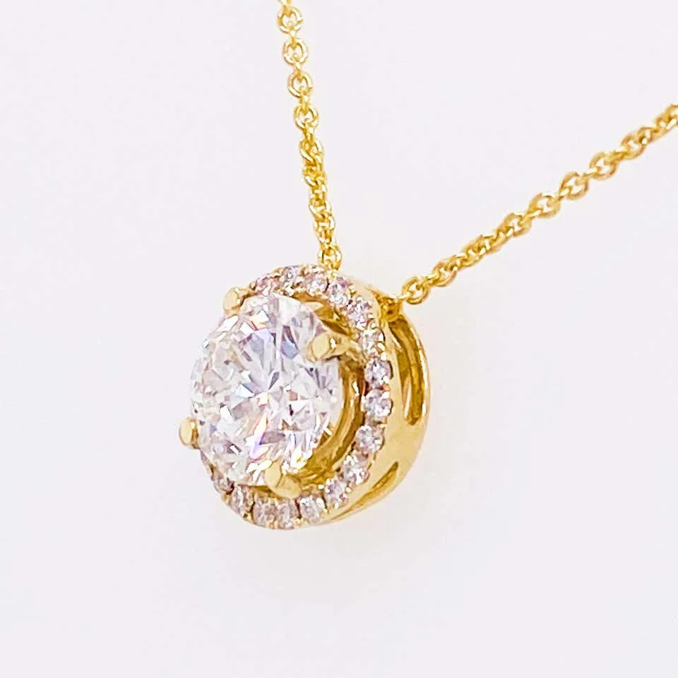 Diamond Halo Necklace