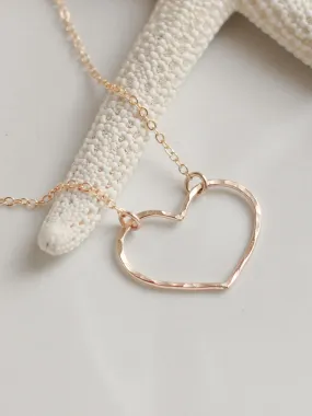 Hammered Heart Necklace