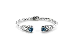 Hammerhead Bangle- Blue Topaz