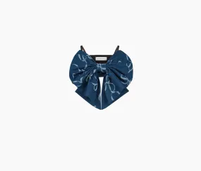 LASER BOW-PRINT DENIM BIG BOW BRALETTE