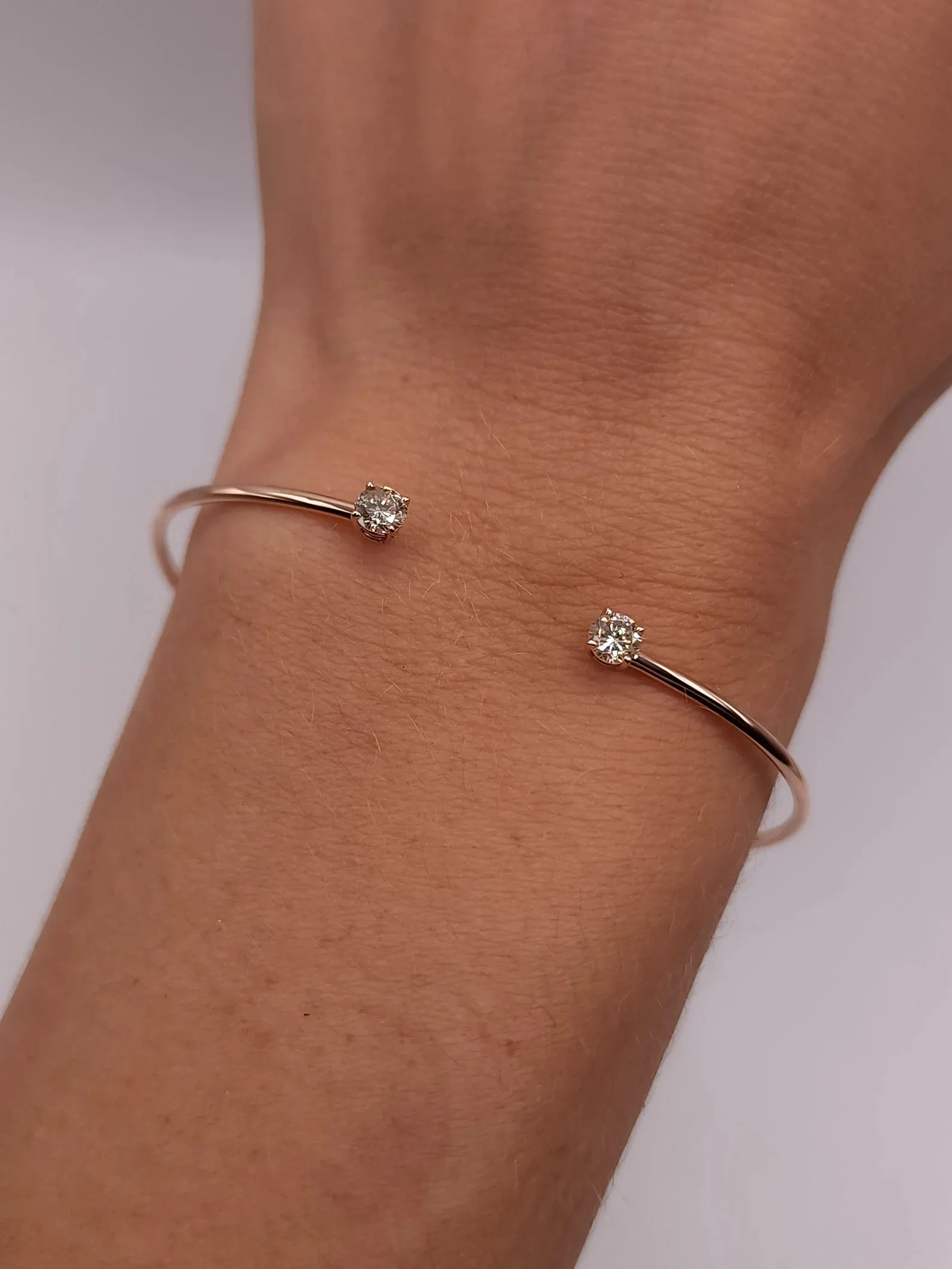 Open Zircon Stone Bangle