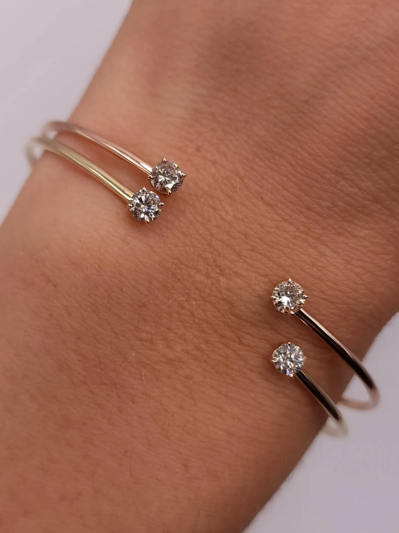 Open Zircon Stone Bangle