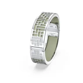 Pavilion Bangle - Shophouse Olive - Sterling Silver