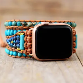 Turquoise & Jasper Beads Apple Watch Band